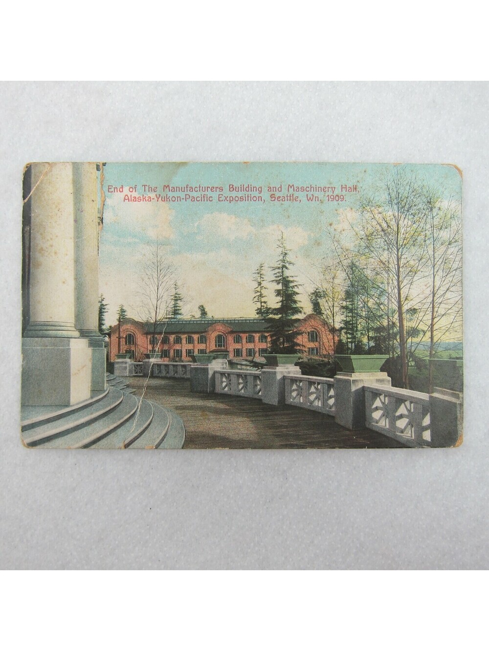 1909 Seattle Worlds Fair Postcard Manufacturers Building Machinery Hall UNPOSTED